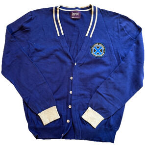 Rare‎ Y2K Bench/ X-Men Xavier’s School Cardigan Sweater | Sewn in Milan | Size L
